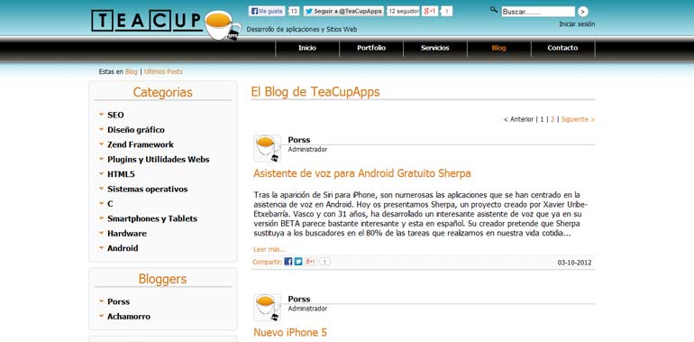 Blog TeaCupApps 2012