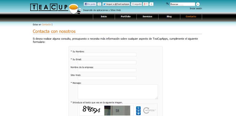 Contacto TeaCupApps 2012